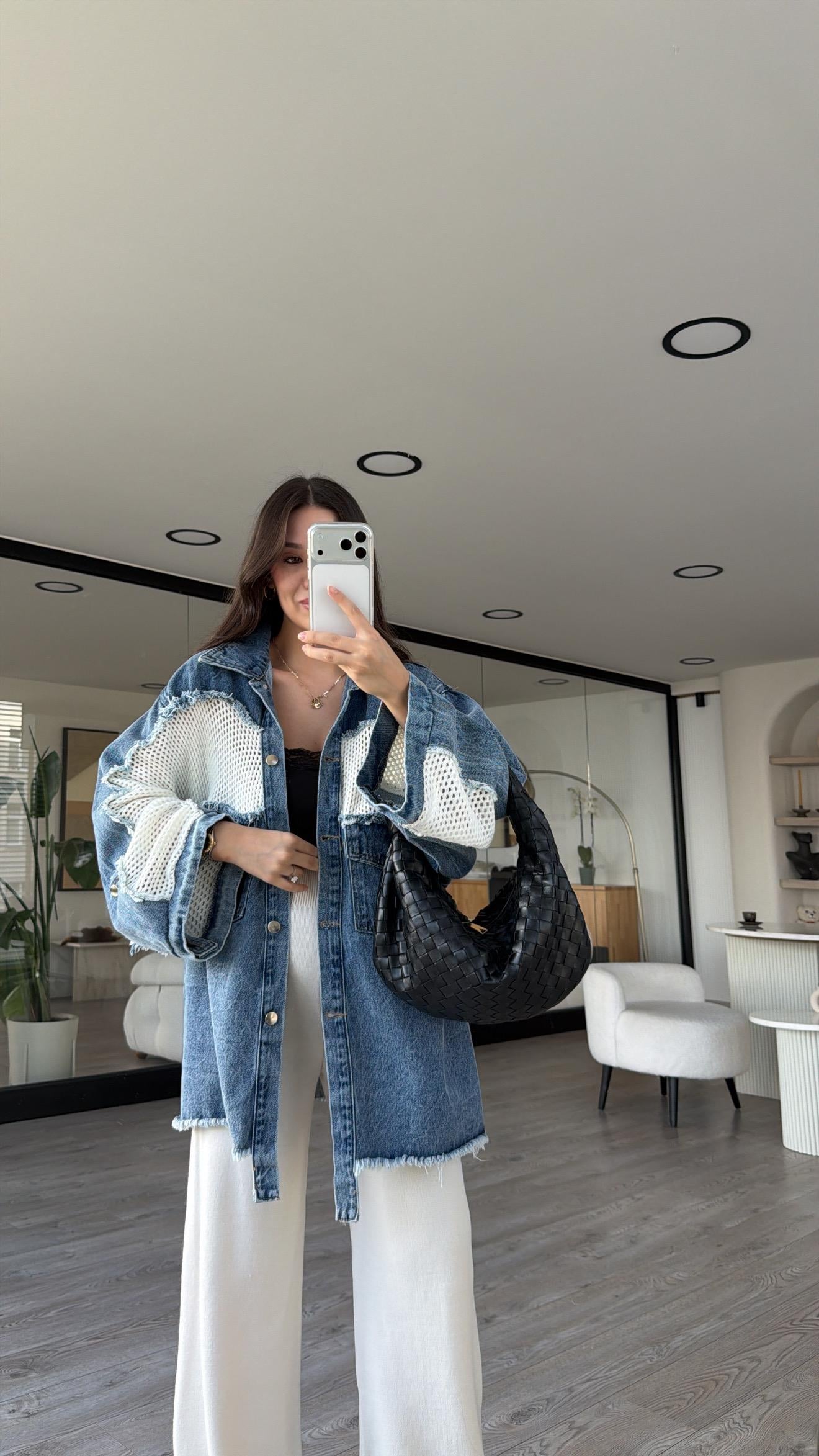 Jaqueta Jeans Tricot Louise