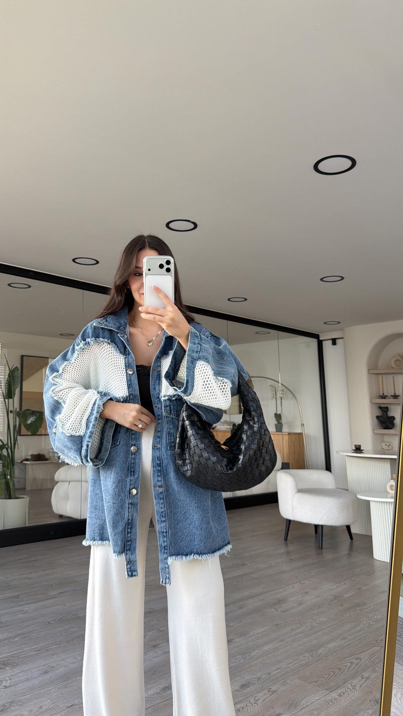Jaqueta Jeans Tricot Louise