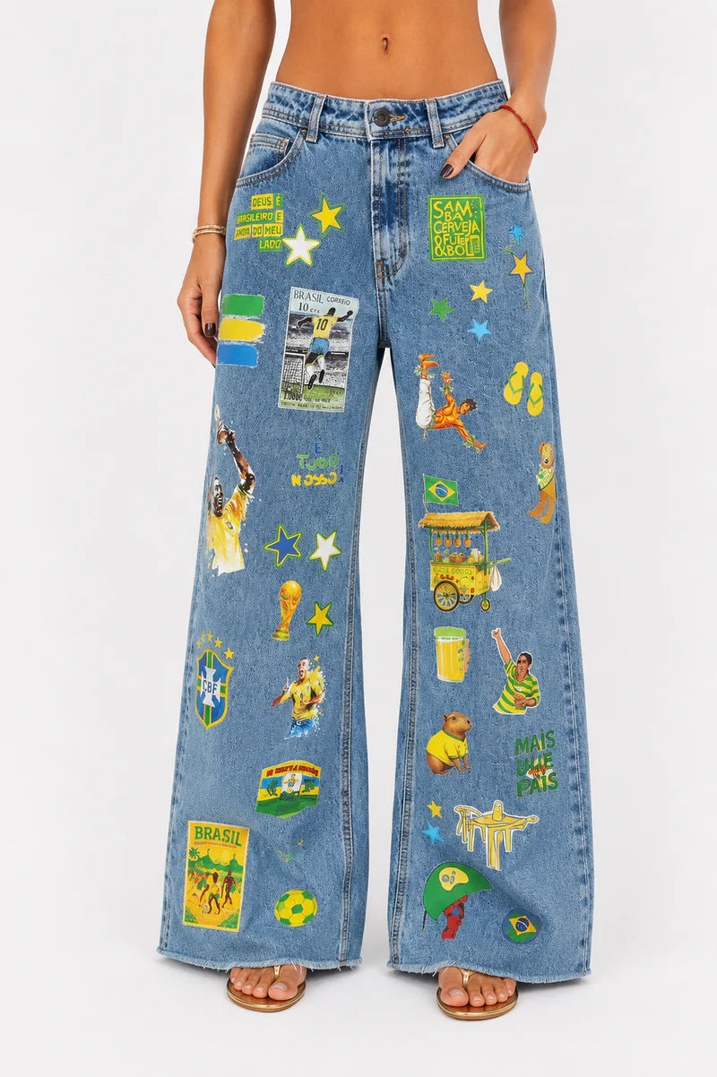 Wide Leg Brasil Stickers