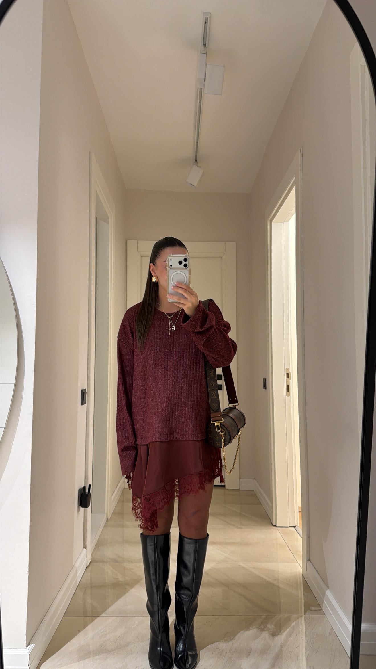 Vestido Bordeaux Eleganc
